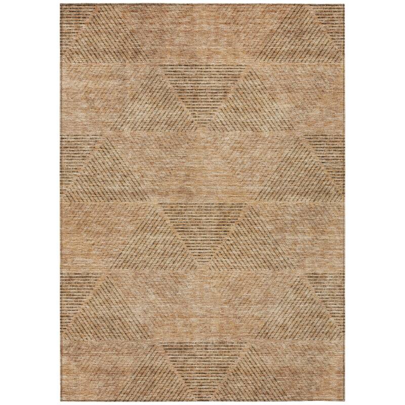 HomeRoots Geometric Transitional Rectangle Outdoor Rug