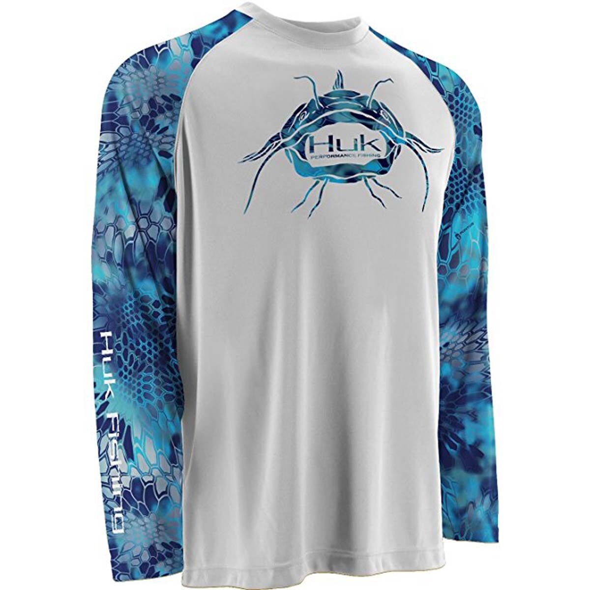 Shop Huk Men S Kryptek Raglan Catfish Ko Xxxl White Performance Long Sleeve Shirt Overstock 21944327