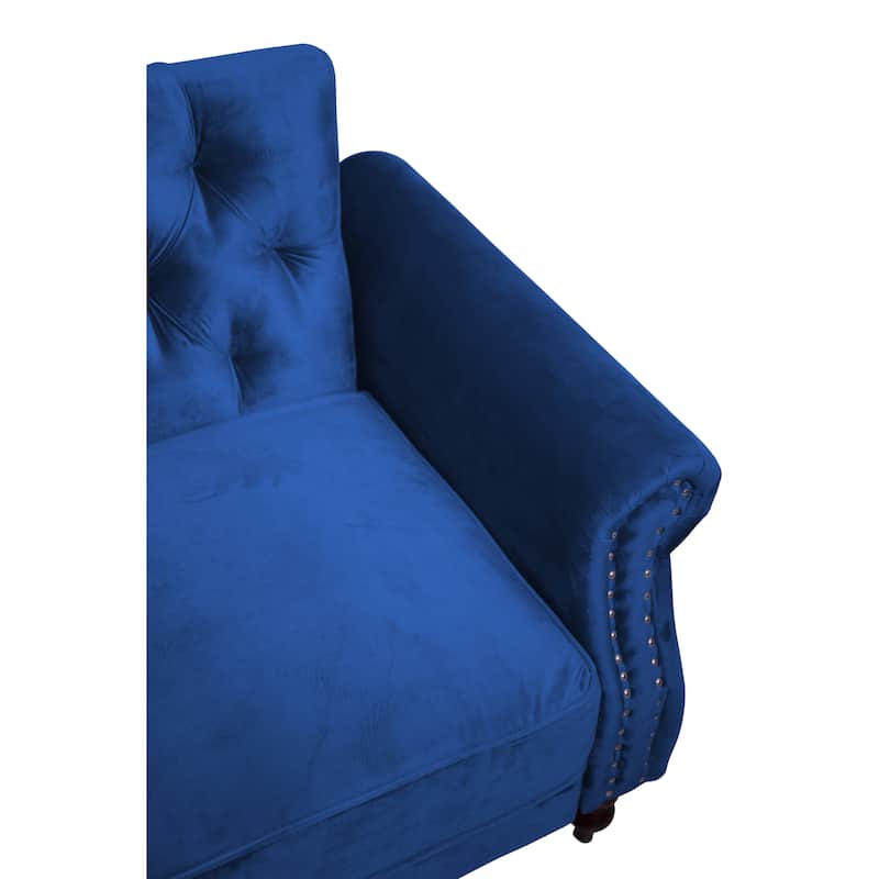 87.8'' Convertible Velvet Sofa Bed Sleeper Futon