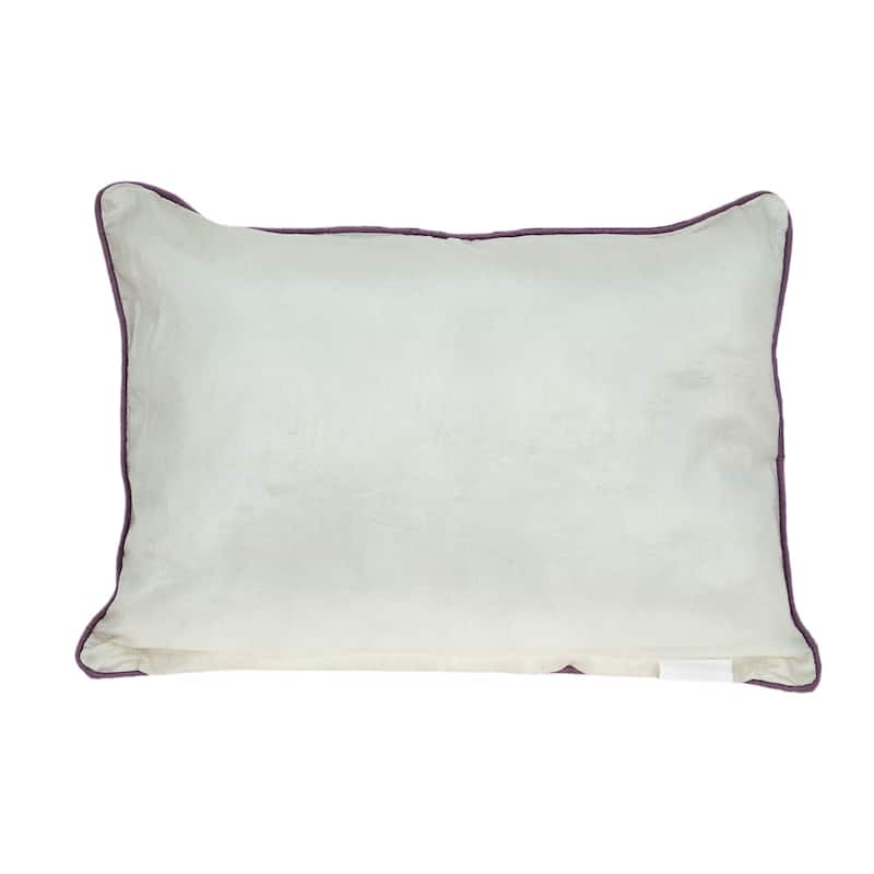Abstract Floral Rectangular Cotton Throw Pillow - 20" - Multicolored