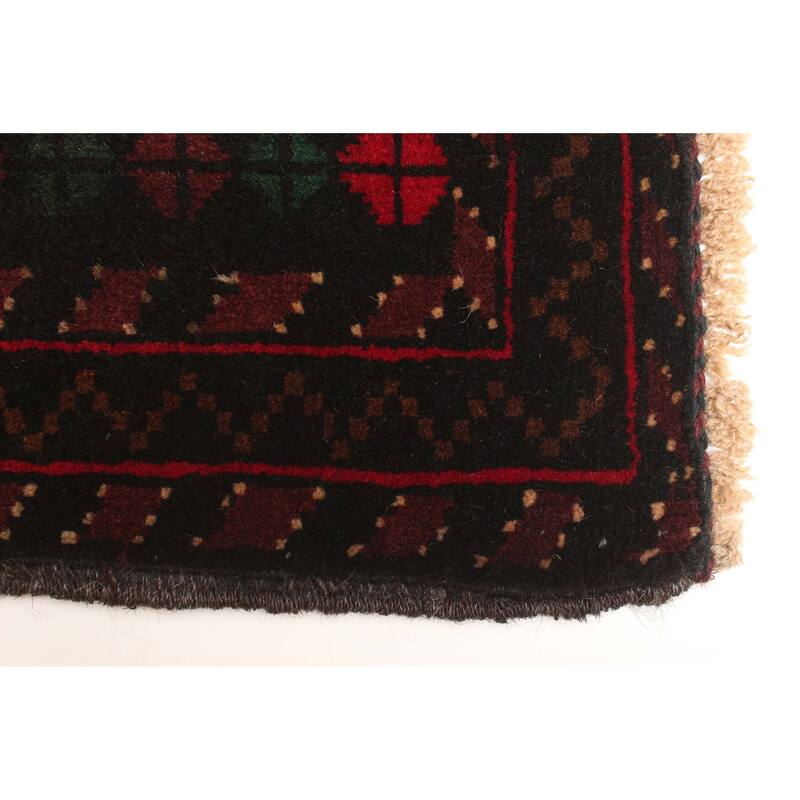 ECARPETGALLERY Hand-knotted Teimani Black Wool Rug - 2'10 x 4'6
