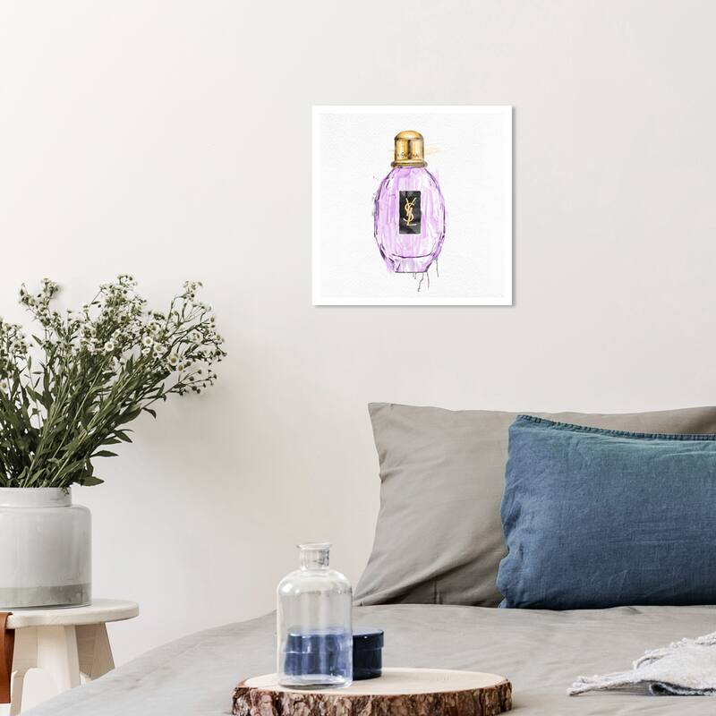 Wynwood Studio Prints Fashion and Glam Eau de Parisienne Gold and Metallic Gold Glam Wall Art Canvas Print - 12 x 12