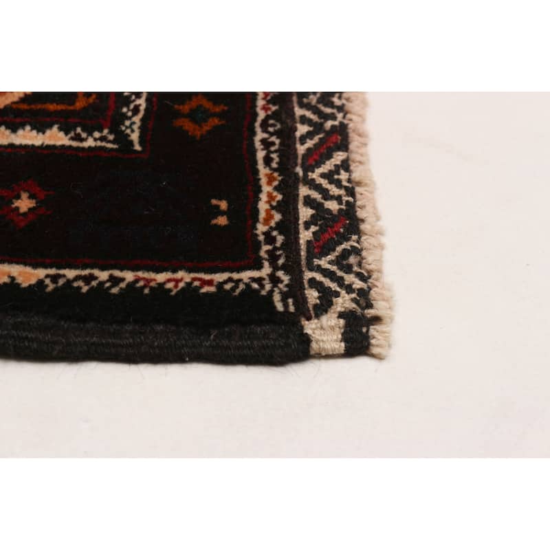 Teimani Black Rug 3'9" x 6'7" - 3'9 x 6'7