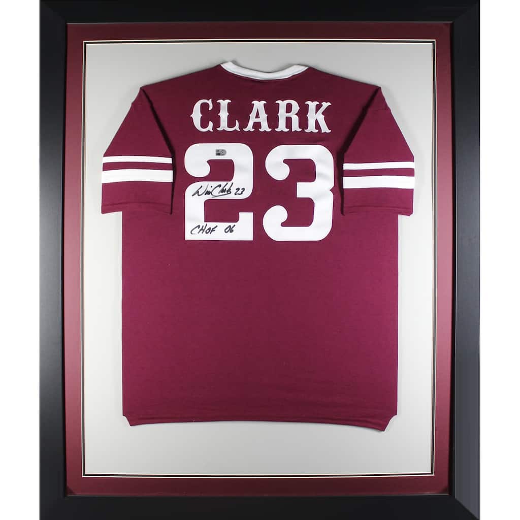 Will Clark Autographed Custom College Style Signed Baseball Framed Jersey Hall of Fame 2006 MLB Authenticated COA - 8'6" x 11'6"