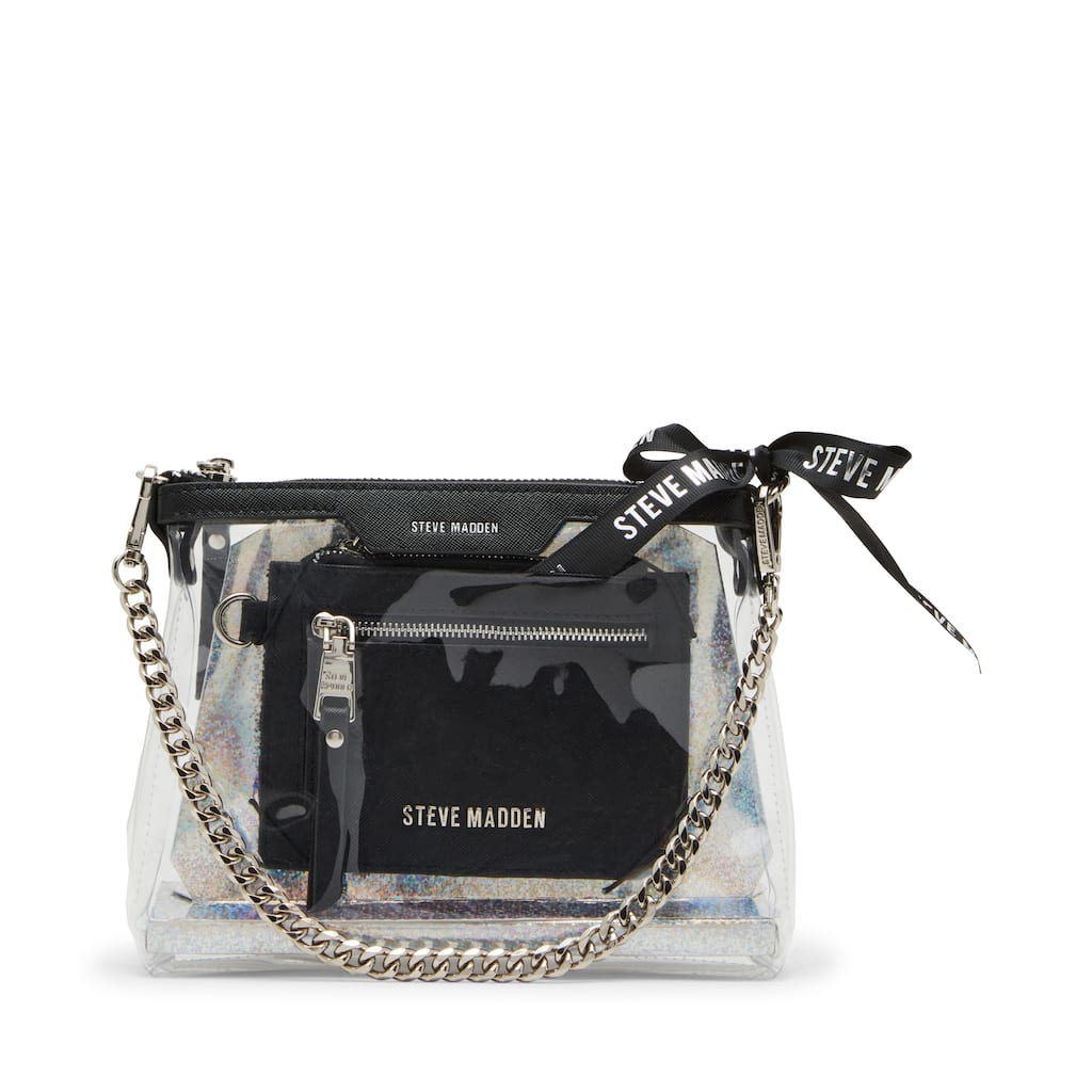 Steve Madden Clear Shoulder Bag with Card Case Set