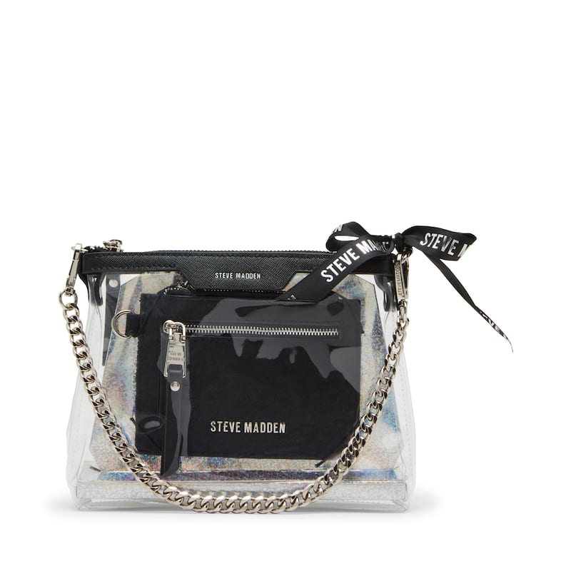 Steve Madden Dominic Clear Crossbody Stadium Bag with Card Case