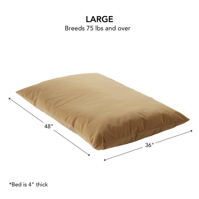Charlie Corduroy Throw Dog Bed with Removable Cover