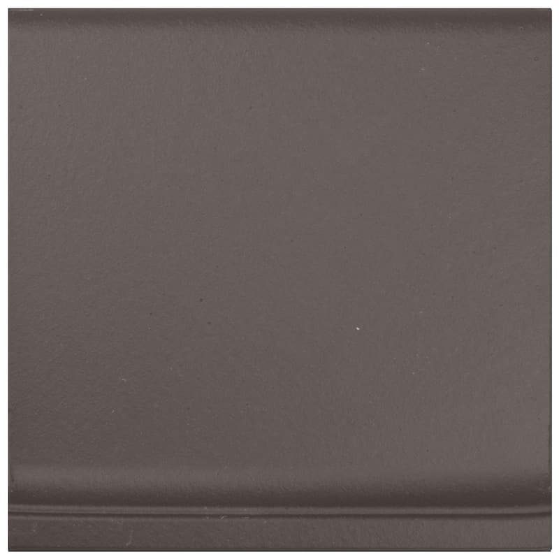 Merola Tile Quarry Cove Base Black II 5-7/8" x 6" Ceramic Floor and Wall Trim - (1 Tile) - (1 Tile)