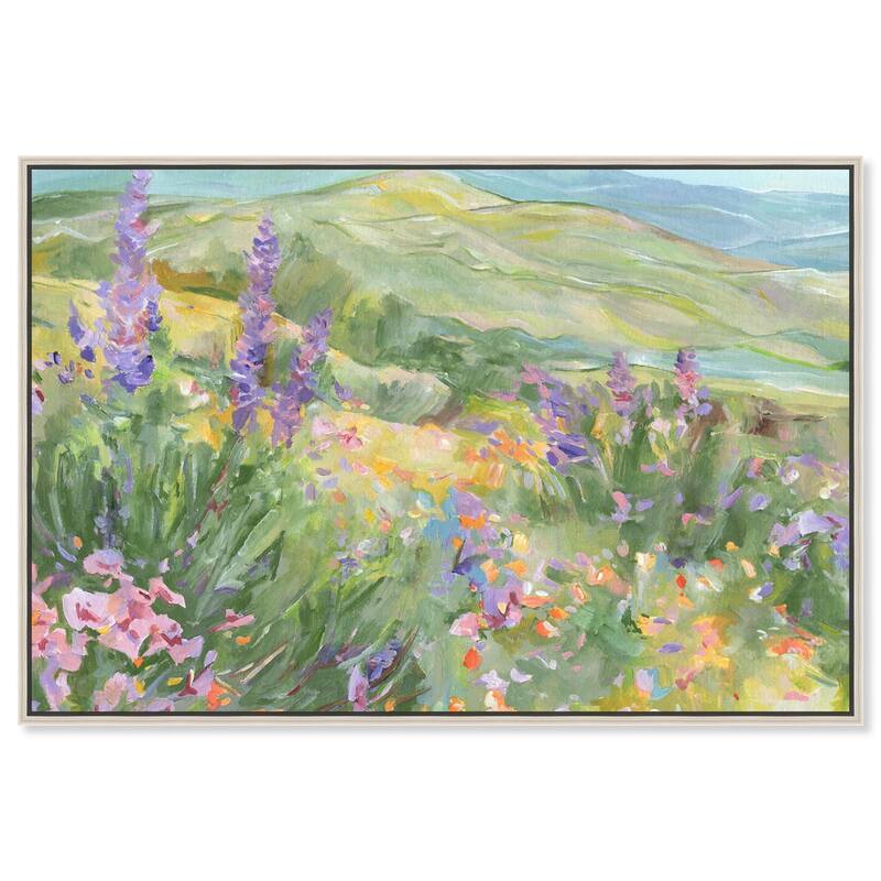 Blooming Fields Canvas by Art Remedy - Silver - 30" x 20"