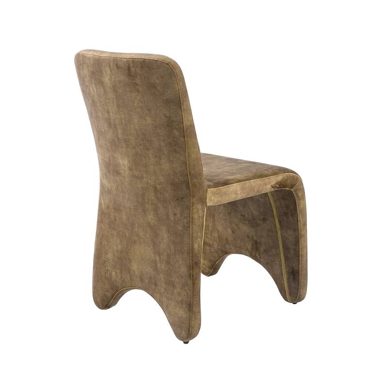 Modrest Ditka Modern Camel Velvet Dining Chair (Set of 2)