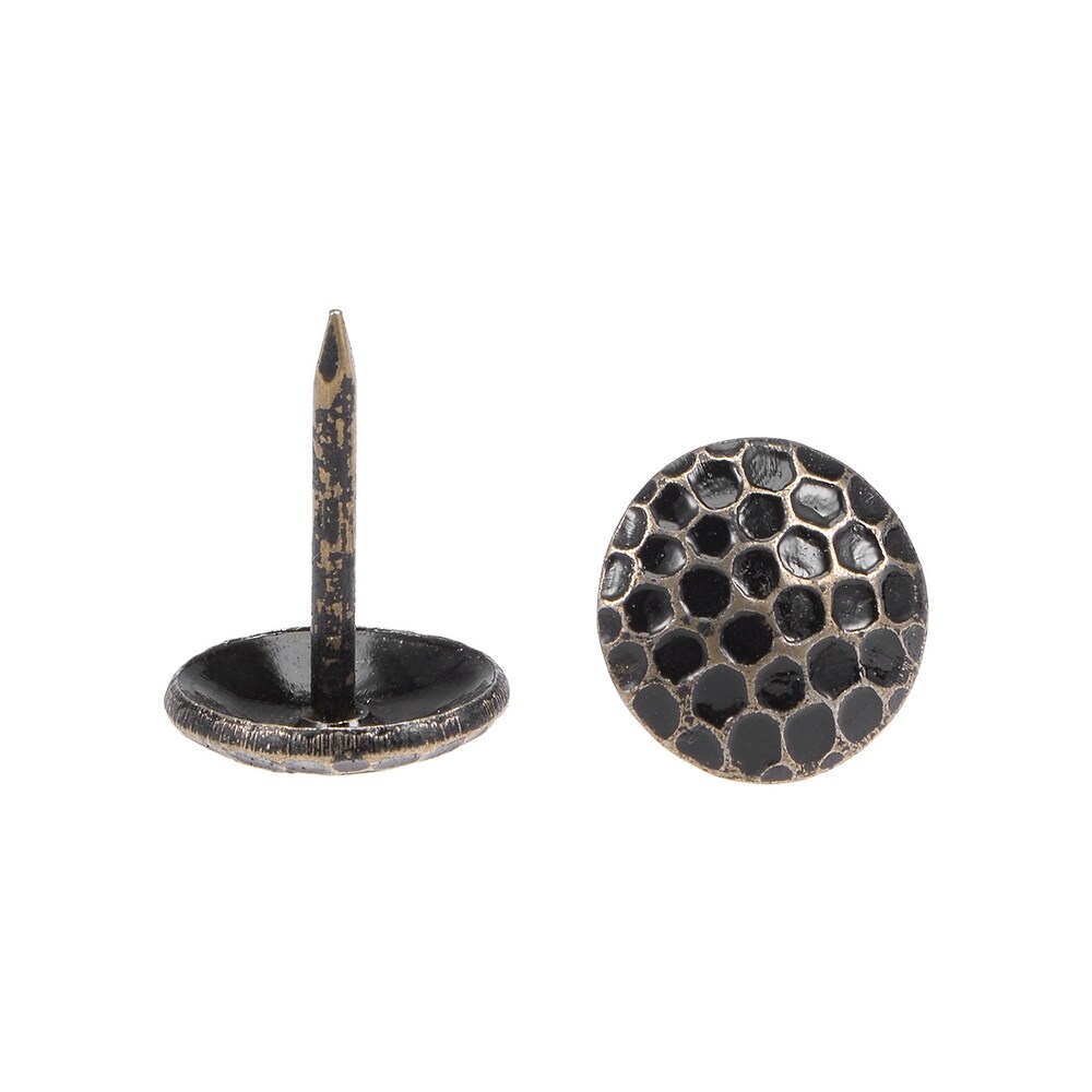 Upholstery Nails Tacks 9mm Dia 10mm Height Round Push Pins Bronze Tone 150 Pcs 