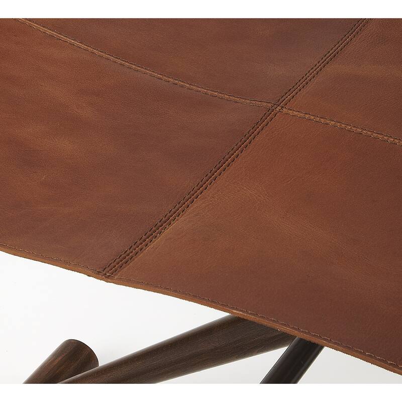 Butler sutton leather folding stool