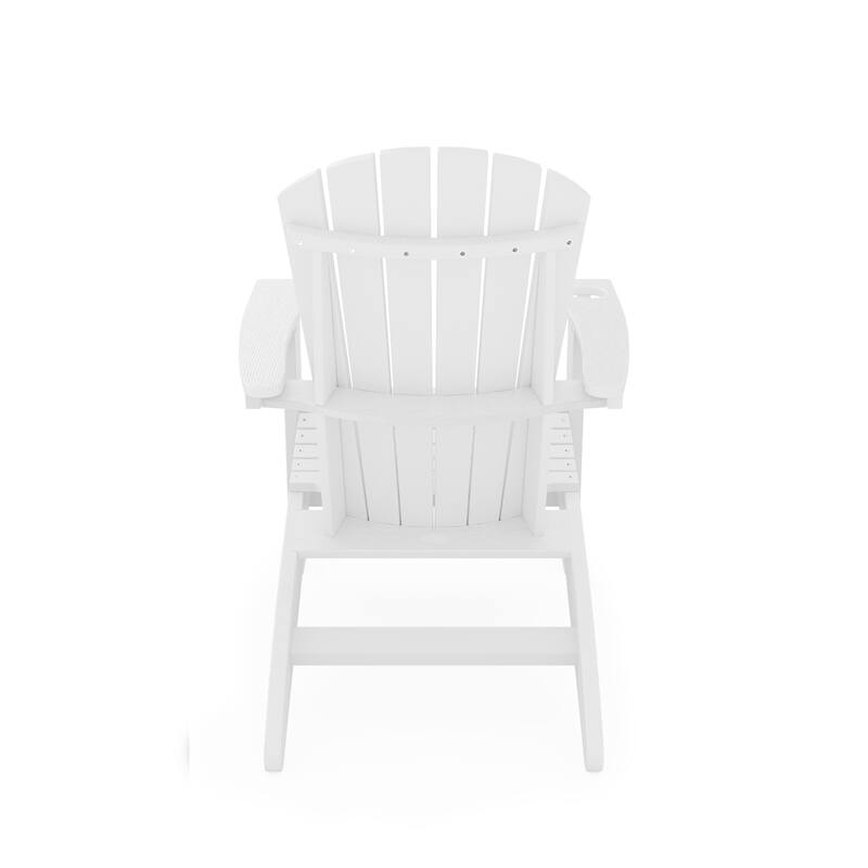 White Adirondack Chair - Sturdy Hdpe Poly Lumber For Poolside, Patio, And Garden Relaxation - White