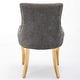 preview thumbnail 29 of 75, GDFStudio - Modern Dining Chair Set with Curved Gold-Plated Legs & Rivet Trim (Set of 2)