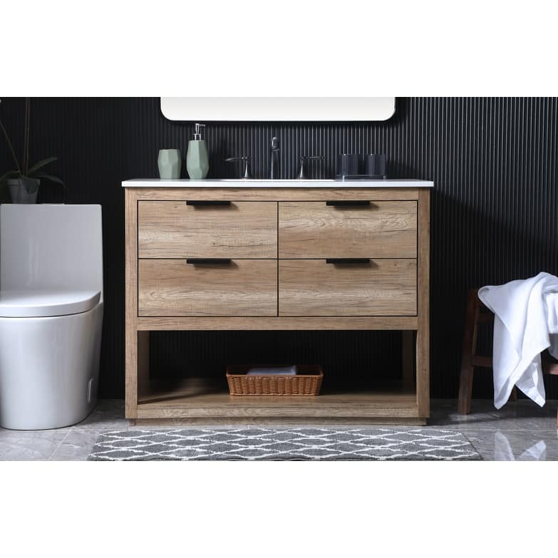 Elegant Lighting VF19242 Larkin 42" Free Standing Single Basin Vanity