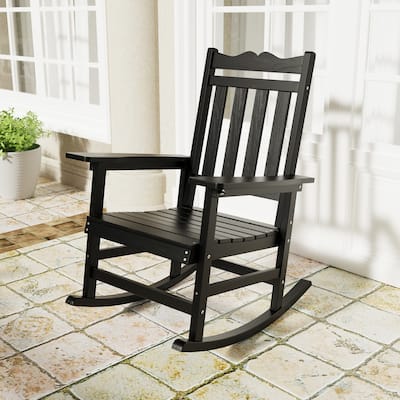 BONOSUKI Patio Adirondack Rocking Chair,Fire Pit Chair Weather Resistant