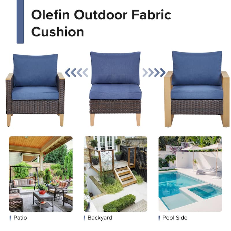 Outdoor Patio Sectional Sofa Wicker Sofa