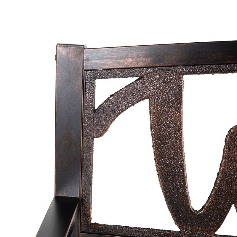 48 in. Welcome Metal Garden Bench - 48 in