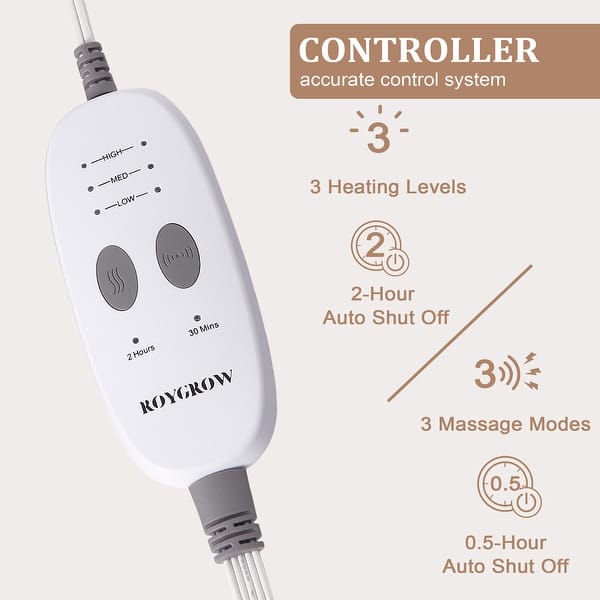 Weighted Heating Pad with Massager, Electric Heating Pad for Back with Massaging  Vibration - On Sale - Bed Bath & Beyond