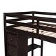 preview thumbnail 17 of 16, Twin size Loft Bed with Storage Drawers, Shelves, Desk and Stairs, Black