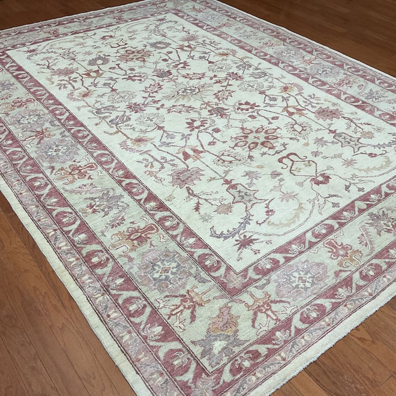 HERAT ORIENTAL Handmade Vegetable Dye Oushak Wool Rug (Afghanistan) - 8'9 x 11'4
