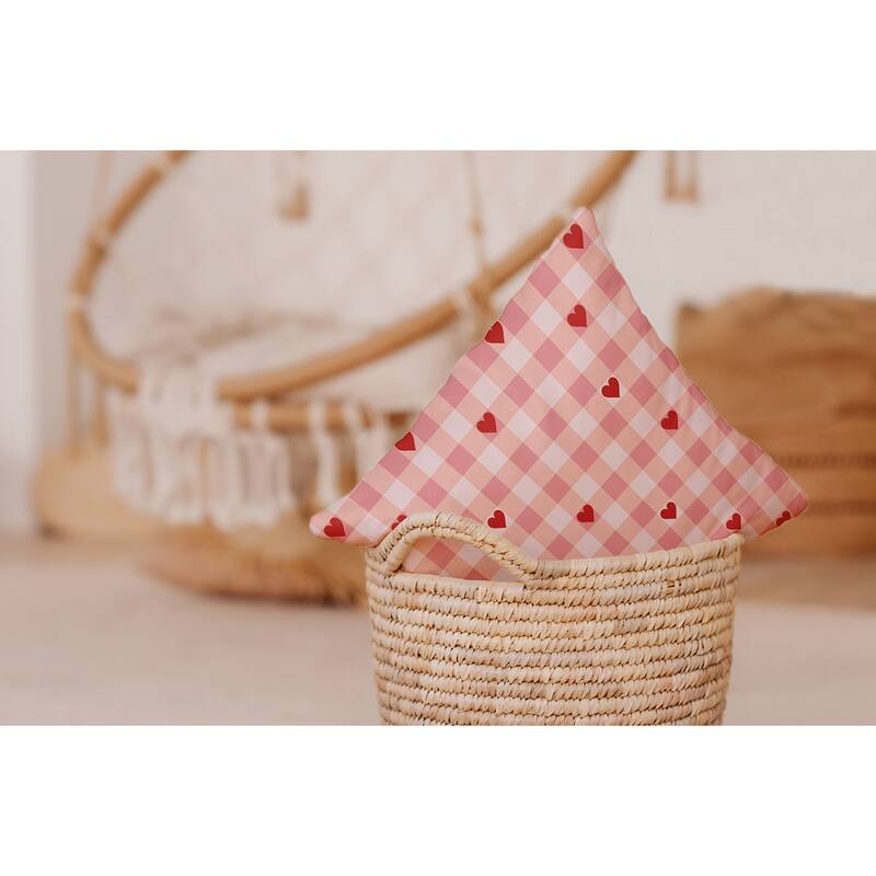 Woven Hearts Accent Pillow