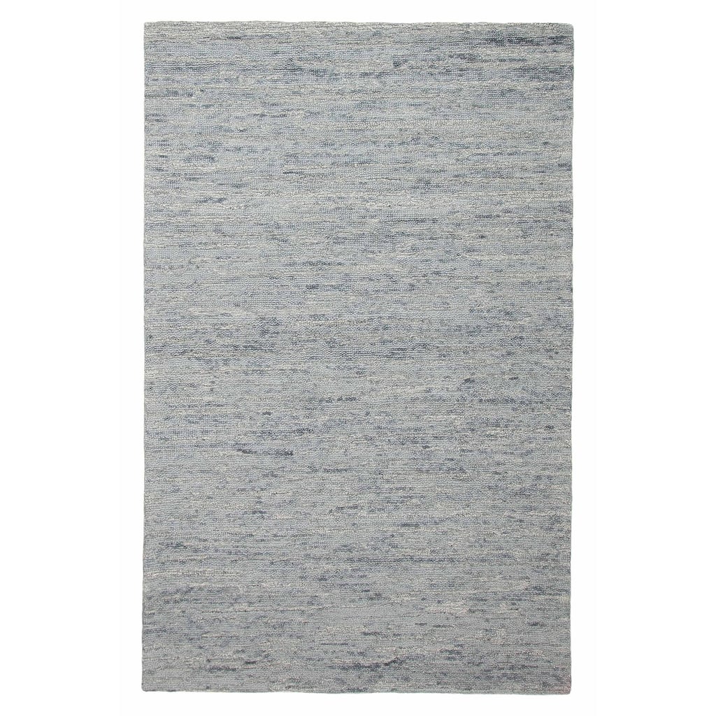 ECARPETGALLERY Hand Tufted Timeless Turquoise Wool Rug - 5'0 x 7'9