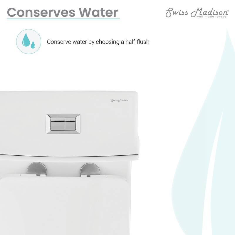 Concorde One-Piece Square Toilet, 14" Rough-In 1.1/1.6 gpf