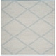preview thumbnail 67 of 93, SAFAVIEH Handmade Flatweave Montauk Elsbe Trellis Cotton Rug 6' Square - Light Blue - Square