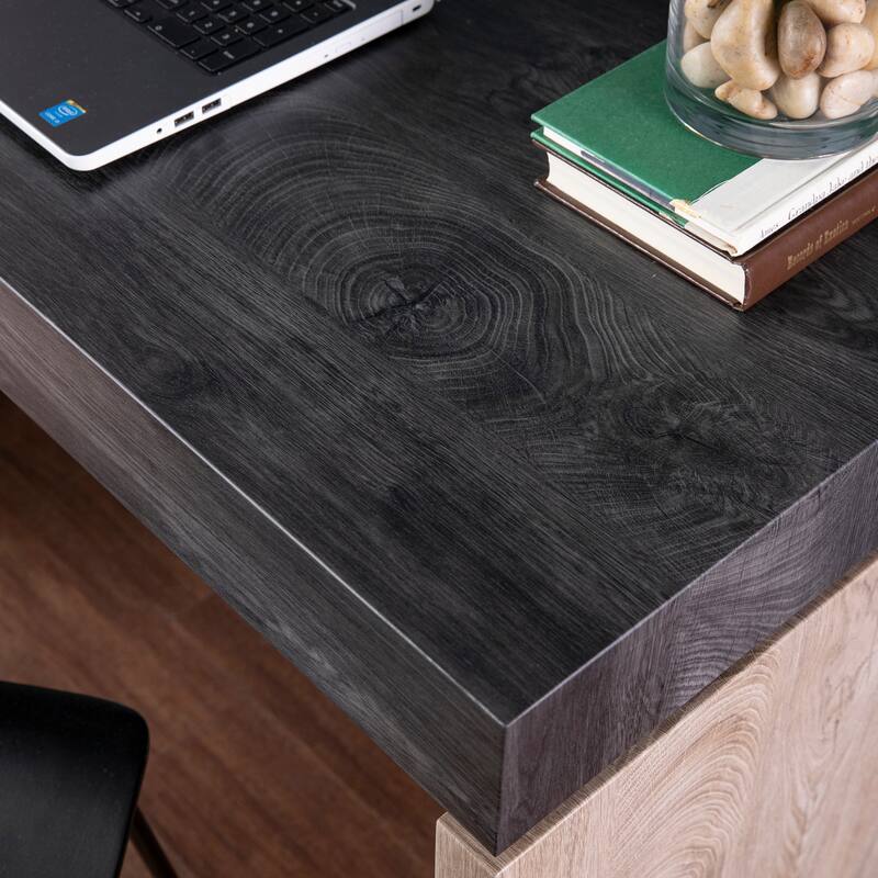 SEI Furniture Hedgefield Transitional Wood Black Desk