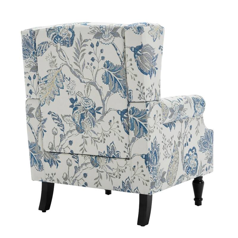 Wingback Accent Chair Nailhead Trim Living Room Reading Chair