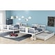 preview thumbnail 4 of 11, Full over Full Bunk Bed with Twin Size Trundle and Ladder, White