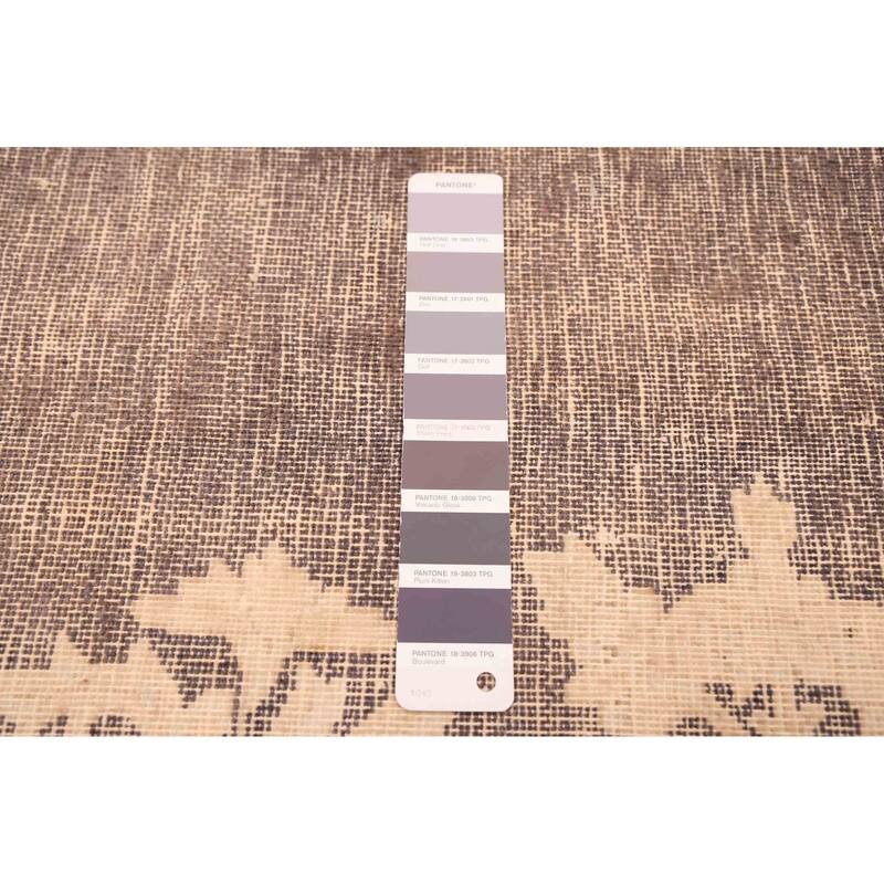 ECARPETGALLERY Hand-knotted Antalya Vintage Dark Grey Wool Rug - 9'10 x 12'10