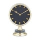 preview thumbnail 9 of 13, Gold Stainless Steel Metal Clock with Black Face