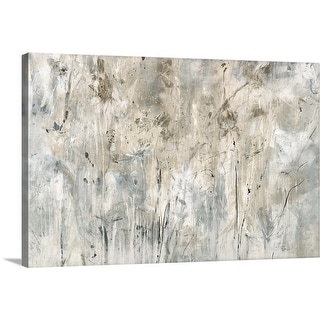GreatBIGCanvas "Subtle Frosted Floral" Neutral Abstract Canvas Wall Art