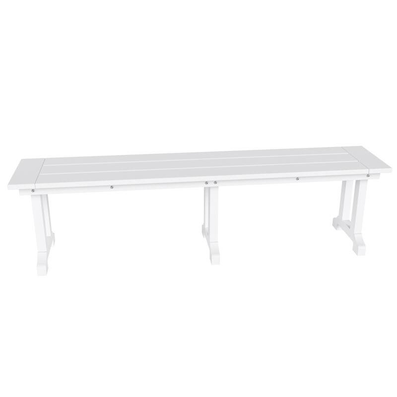 Laguna Hdpe All Weather Outdoor Patio 65" Bench