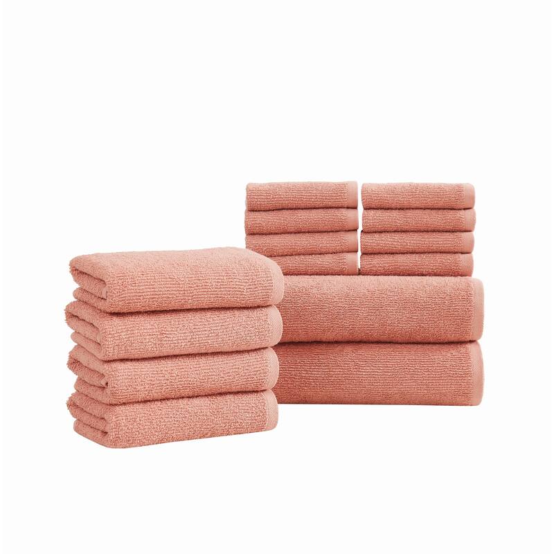 Brooklyn Loom Everyday Ribbed 14 Piece Towel Set