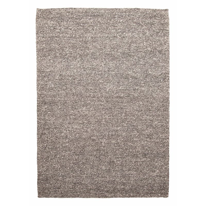 ECARPETGALLERY Braid weave Sienna Dark Grey Wool Rug - 5'3 x 7'8