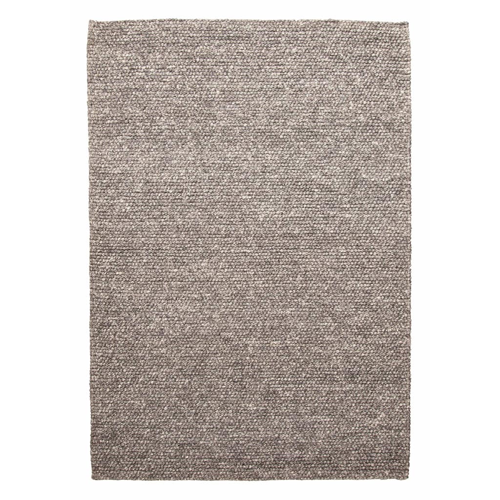 ECARPETGALLERY Braid weave Sienna Dark Grey Wool Rug - 5'3 x 7'8