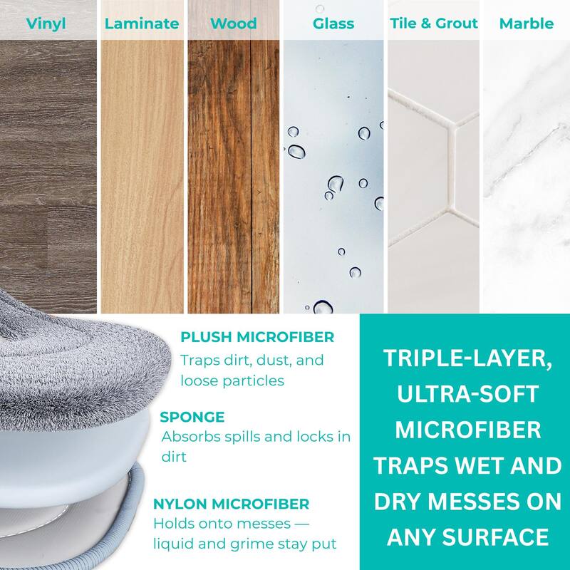 True & Tidy SPRAY-250 Spray Mop, Red