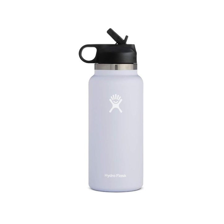Hydro Flask 2.0 Wide Mouth Water Bottle with Straw Lid 32oz Fog