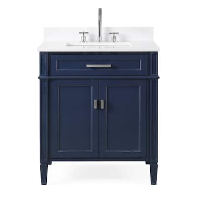 30" Tennant Brand Durand Modern Navy Blue Bathroom Sink Vanity