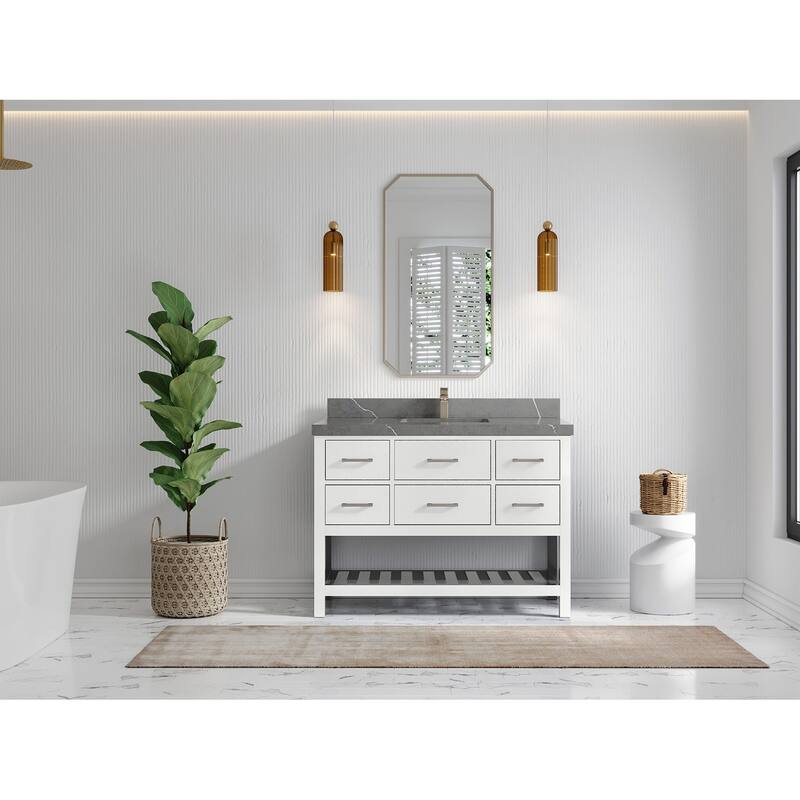 Willow Collections 48 in. W x 22 in. D Parker Single Sink Bathroom Vanity with Countertop