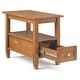 preview thumbnail 57 of 62, WYNDENHALL Norfolk SOLID WOOD 14 inch Wide Rectangle Transitional Narrow Side Table - 14 Inches wide