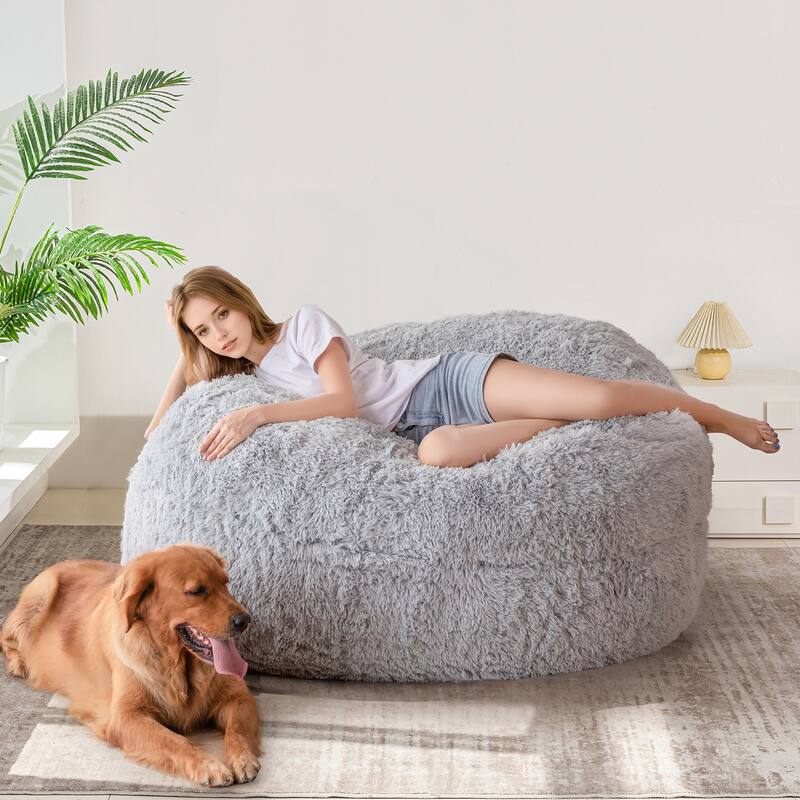 Giant Convertible Bean Bag Chair, Folds from Beanbag to Floor Mattress Bed