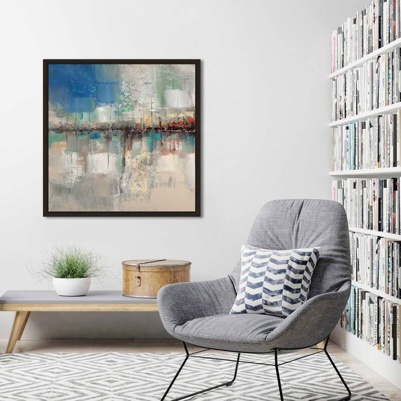 "Shoreline Reflection I" by Ruane Manning Print on Floating Canvas