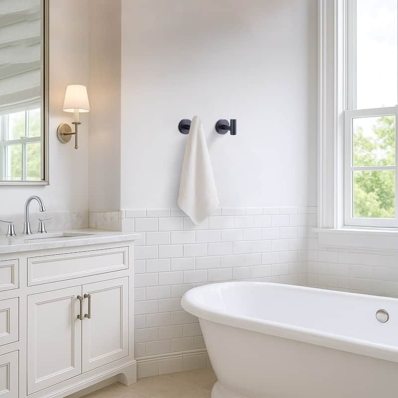 WOWOW Stainless Steel J-Hook Robe/Towel Hook 2 PCS