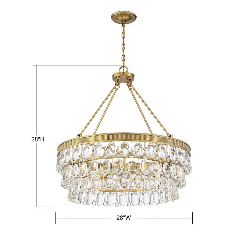 Windham 6-Light Pendant in Warm Brass