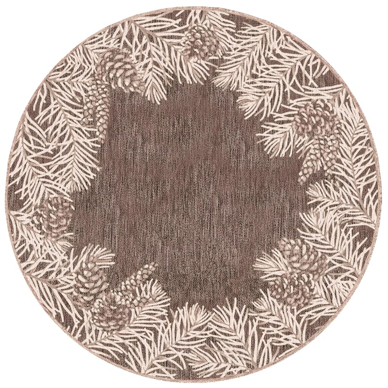 Liora Manne Malibu Pine Border Indoor/Outdoor Rug