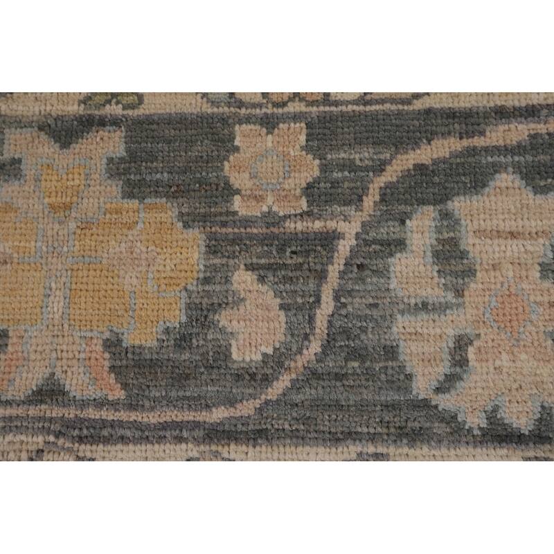 Vegetable Dye Oushak Area Rug Hand-Knotted Turkish Wool Carpet - 8'0"x 9'11"
